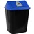 ITALPLAST SWING TOP WASTE SEPARATION BIN PAPERCARDBOARD 32 LITRE BLACKBLUE