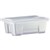 ITALPLAST STORAGE MODULAR STORAGE BOX WITH LID 1 LITRE GRAPHITE