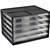 ITALPLAST DOCUMENT CABINET 5 DRAWER 255 X 330 X 230MM A4 BLACK
