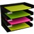 ITALPLAST ADJUSTABLE METAL STATIONERY RACK 4TIER BLACK