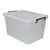 ITALPLAST ROLLER STORAGE BOX WITH LID 55 LITRE CLEAR