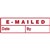 DESKMATE PREINKED MESSAGE STAMP EMAILED DATE AND BY RED