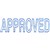 DESKMATE PREINKED MESSAGE STAMP APPROVED BLUE