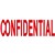 DESKMATE PREINKED MESSAGE STAMP CONFIDENTIAL RED
