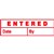 DESKMATE PREINKED MESSAGE STAMP ENTERED DATE AND BY RED