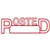 DESKMATE PREINKED MESSAGE STAMP POSTED RED