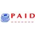DESKMATE PREINKED MESSAGE STAMP PAID AND DATE BLUERED