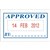 DESKMATE SELFINKING DATE STAMP APPROVED BLUERED