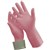OATES SILVER LINED RUBBER GLOVES SIZE 7 PINK