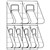 DEFLECTO BROCHURE HOLDER STAIRSTEP DISPLAY PANEL 2 X A4  4 X DL CLEAR