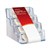 DEFLECTO BUSINESS CARD HOLDER LANDSCAPE 4TIER CLEAR
