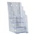 DEFLECTO BROCHURE HOLDER 4TIER DL CLEAR