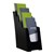 DEFLECTO BROCHURE HOLDER RECYCLED 4TIER DL BLACK