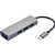 KLIK 3PORT HUB USBC TO USBA 30 AND GIGABIT ETHERNET SILVER