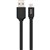 KLIK MICRO USB SYNC CHARGE FLAT CABLE BLACK 250MM