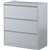 STEELCO LATERAL FILING CABINET 3 DRAWER 1015 X 915 X 463MM SILVER GREY
