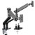BRATECK PREMIUM DUAL MONITOR ALUMINIUM SPRING MONITOR ARM BLACK
