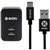 MOKI WALL CHARGER AND SYNCHARGE BRAIDED CABLE USBA TO USBC 150MM BLACK