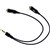 MOKI AUDIO SPLITTER CABLE 35MM 150MM BLACK