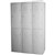 STEELCO PERSONNEL LOCKER 2 DOOR BANK OF 3 LATCHLOCK 305MM SILVER GREY