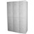 STEELCO PERSONNEL LOCKER 4 DOOR BANK OF 3 305MM SILVER GREY