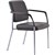 BURO LINDIS VISITOR CHAIR 4LEG BASE UPHOLSTERED BACK ARMS JETT FABRIC BLACK