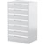 STEELCO MULTI MEDIA CABINET 7 DRAWER 1320 X 790 X 620MM SILVER GREY