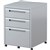 STEELCO CLASSIC MOBILE PEDESTAL 2 DRAWER 1 FILE 630 X 470 X 515MM SILVER GREY