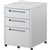 STEELCO CLASSIC MOBILE PEDESTAL 2 DRAWER 1 FILE 630 X 470 X 515MM WHITE SATIN