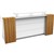 RAPIDLINE MARQUEE RECEPTION COUNTER 2400 X 855 X 1150MM GLOSS WHITEZEBRA