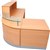RAPID FLOW RECEPTION DESK 2400 X 1600 X 1160MM BEECH