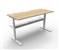 RAPIDLINE PARAMOUNT SINGLE SIDED ELECTRIC HEIGHT ADJUSTABLE WORKSTATION 1800 X 750MM NATURAL OAKWHITE FRAME