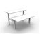 RAPIDLINE PARAMOUNT 2 PERSON BACK TO BACK ELECTRIC HEIGHT ADJUSTABLE WORKSTATION 1500 X 1530MM NATURAL WHITEWHITE FRAME