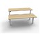 RAPIDLINE PARAMOUNT 2 PERSON BACK TO BACK ELECTRIC HEIGHT ADJUSTABLE WORKSTATION 1800 X 1530MM NATURAL OAKWHITE FRAME