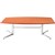 OM BOARDROOM TABLE BOAT SHAPED 2400 X 1200MM CHERRYCHROME