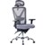 DIAMOND EXECUTIVE CHAIR HIGH MESH BACK ARMS GREY