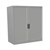 STEELCO TAMBOUR DOOR CABINET 2 SHELVES 1015 X 1200 X 463MM SILVER GREY