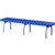 ABS BENCH SEAT PLASTIC WITH STAINLESS STEEL FRAME 450 X 1900 X 400 NAVY BLUE