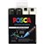 POSCA PC7M PAINT MARKER BULLET BOLD 55MM BLACK AND WHITE PACK 4