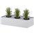 STEELCO LATERAL PLANTER BOX 225 X 915 X 463MM WHITE SATIN