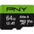 PNY ELITEX V30 U3 CLASS 10 MICRO SD FLASH MEMORY CARD 64GB