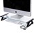 ESSELTE MONITOR STAND GLASS WITH 3 USB PORTS 20KG CAPACITY W570 X D210 X H90MM BLACK