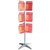 ESSELTE BROCHURE HOLDER CAROUSEL FLOOR STAND 3 TIER 18 POCKET A4