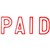 XSTAMPER CXBN 1005 PREINKED MESSAGE STAMP PAID 42 X 13MM RED