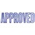 XSTAMPER CXBN 1008 PREINKED MESSAGE STAMP APPROVED 42 X 13MM BLUE