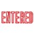 XSTAMPER CXBN 1021 PREINKED MESSAGE STAMP ENTERED 42 X 13MM RED