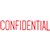 XSTAMPER CXBN 1130 PREINKED MESSAGE STAMP CONFIDENTIAL 42 X 13MM RED