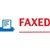 XSTAMPER CXBN 2023 PREINKED MESSAGE STAMP FAXED WITH ICON 42 X 13MM REDBLUE