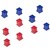 QUARTET EXTRA STRONG MAGNETS SQUARE REDBLUE PACK 10