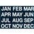 QUARTET MONTHS SET MAGNETIC WHITE ON BLACK PACK 12